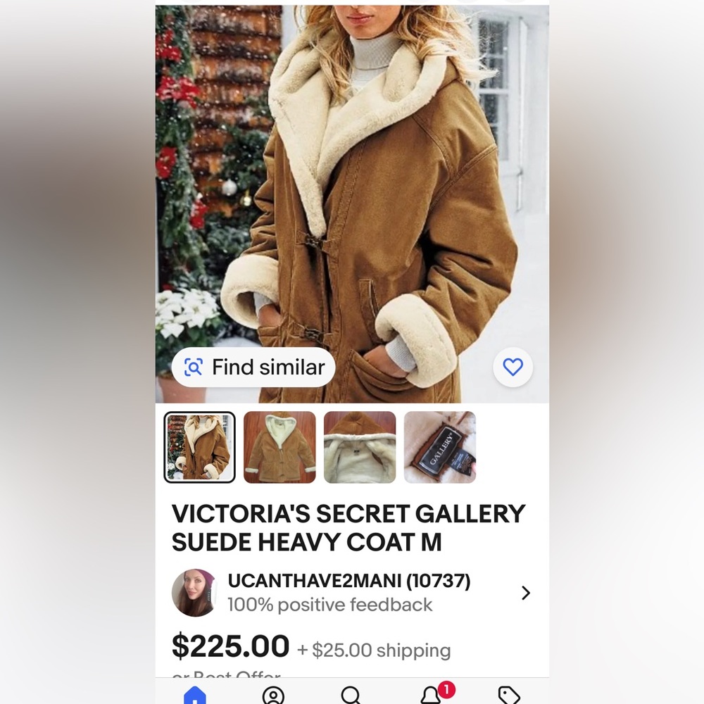 Gallery suede coat. Large. Very heavy. - Picture 8 of 8